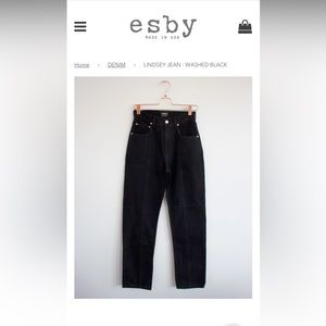 Esby Lindsey Jeans - Washed Black